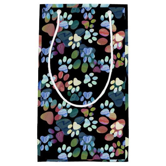 Pawprints überall kleine geschenktüte (Vorderseite)