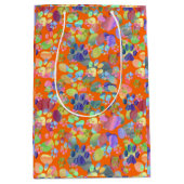 Pawprints überall mittlere geschenktüte (Vorderseite)