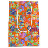 Pawprints überall mittlere geschenktüte (Rückseite)