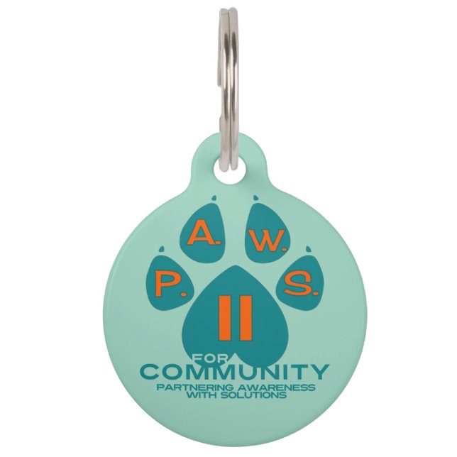 PAWS4Community-Hundetag Haustiermarke (Vorderseite)