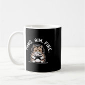 Paws Aim Fire Feline Cat Gamer Wiederbelebung der Kaffeetasse (Links)