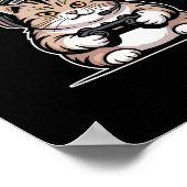 Paws Aim Fire Feline Cat Gamer Wiederbelebung der  Poster (Ecke)