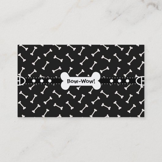 Paws and Bones Funny Design for Dog Lovers Visitenkarte (Rückseite)