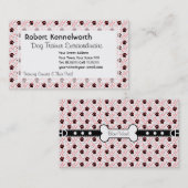 Paws and Bones Funny Design for Dog Lovers Visitenkarte (Vorne/Hinten)