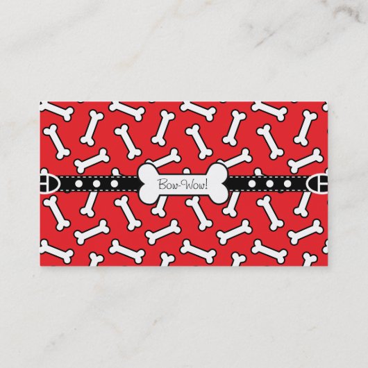 Paws and Bones Funny Design for Dog Lovers Visitenkarte (Rückseite)