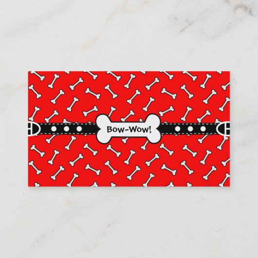 Paws and Bones Funny Design for Dog Lovers Visitenkarte (Rückseite)