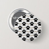 Paws And Bones Muster Haustier Button (Vorne & Hinten)