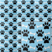 Paws And Bones Nahtloses Muster Benutzerdefiniert Fliese