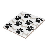 Paws And Bones Nahtloses Muster Custom Fliese (Seite)