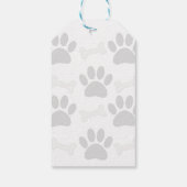 Paws And Bones Nahtloses Muster Custom  Geschenkanhänger (Rückseite)