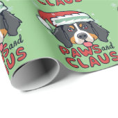 Paws and Claus - Christmas Bernese Dog Geschenkpapier (Rolleneckpunkt)