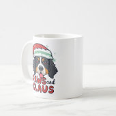 Paws and Claus - Christmas Bernese Dog Kaffeetasse (Vorderseite Links)