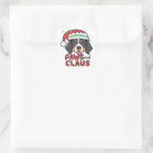 Paws and Claus - Christmas Bernese Dog Quadratischer Aufkleber (Tasche)