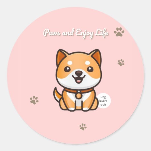 Paws and Enjoy Life Stickers (Vorderseite)
