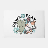Paws and Play – Adorable Cat Illustration Fußmatte (Vorderseite)