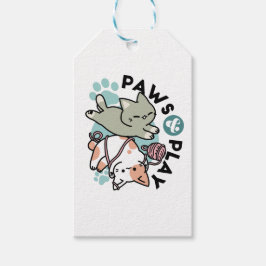 Paws and Play – Adorable Cat Illustration Geschenkanhänger