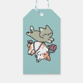 Paws and Play – Adorable Cat Illustration Geschenkanhänger (Vorderseite)