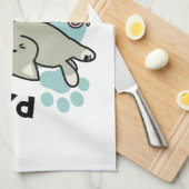 Paws and Play – Adorable Cat Illustration Geschirrtuch (Viertel Falte)