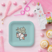 Paws and Play – Adorable Cat Illustration Pappteller (Party)