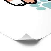 Paws and Play – Adorable Cat Illustration Poster (Ecke)