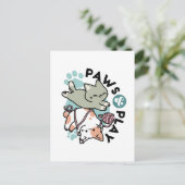 Paws and Play – Adorable Cat Illustration Postkarte (Stehend Vorderseite)