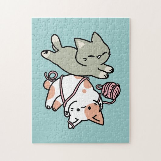 Paws and Play – Adorable Cat Illustration Puzzle (Vertikal)