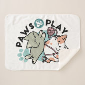 Paws and Play – Adorable Cat Illustration Sherpadecke (Vorderseite (Horizontal))