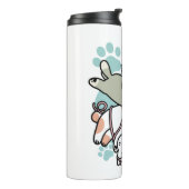 Paws and Play – Adorable Cat Illustration Thermosbecher (Nach links gedreht)