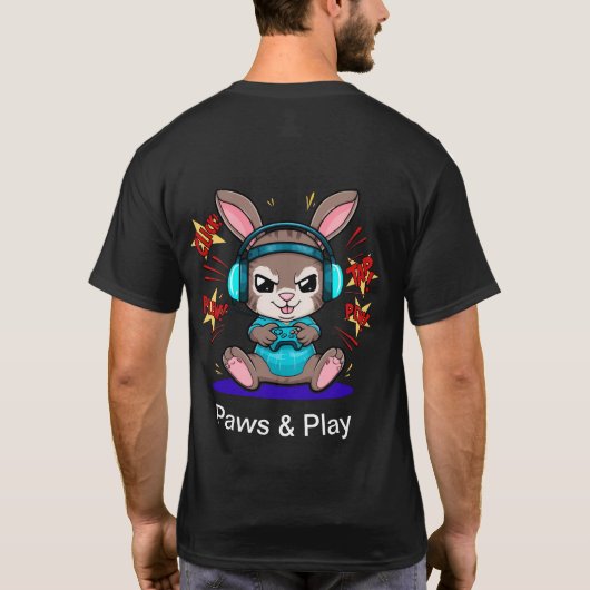 Paws and Play Bunny | T-Shirt (Rückseite)