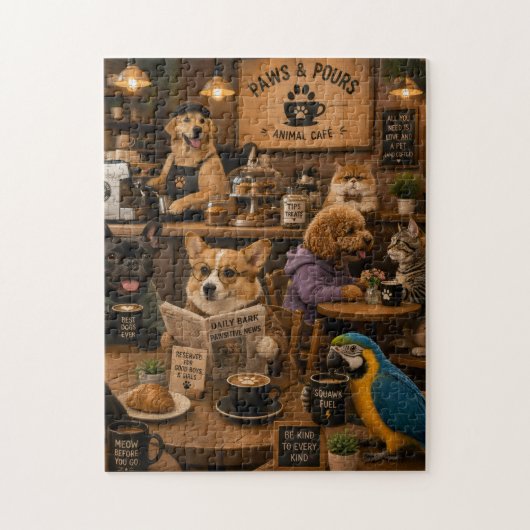 Paws and Pours, Tiercafé Puzzle (Vertikal)