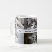 Paws and Reflect - Niedliche Cat-Tasse für Katzen- Kaffeetasse (Vorderseite Links)