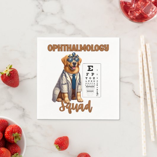 Paws and Vision Animal Ophthalmology Squad Serviette (Beispiel)