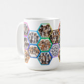 Paws and Whiskers Collage: Eine Symphonie von Furr Kaffeetasse (Vorderseite Links)