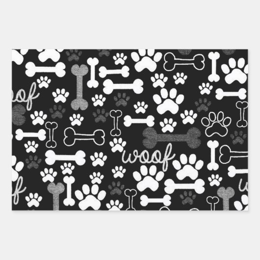 Paws & Bones Pet Theme Geschenkpapier Set (Vorderseite 2)