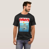 PAWS Cat And Yellow Rubber Duck Design T-Shirt (Vorne ganz)