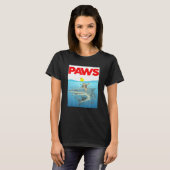 PAWS Cat And Yellow Rubber Duck Design T-Shirt (Vorne ganz)