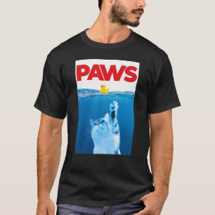Paws Cat and Yellow Rubber Ente Niedlich Kitten Ca T-Shirt