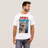 PAWS Cat Design T - Shirt (Vorne ganz)