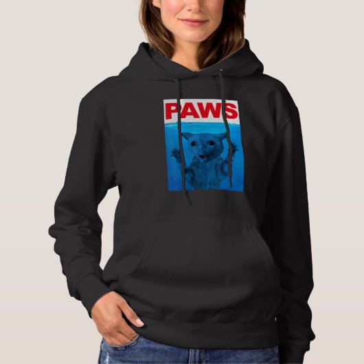 Paws Cat Meme Humor Kitty Cats Dads Mom Hoodie (Vorderseite)