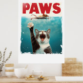 PAWS Cat Mouse Parodie der Kiefer Film Poster (Küche)