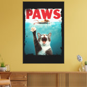 PAWS Cat Mouse Parodie der Kiefer Film Poster Leinwanddruck (Insitu (Wohnzimmer))