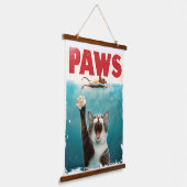 PAWS Cat Mouse Parodie der Kiefer Film Poster Wandteppich Mit Holzrahmen (Gewinkelt)