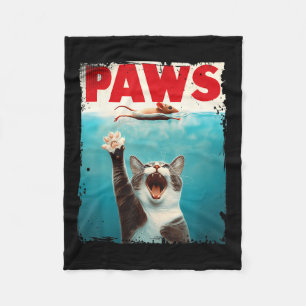 Paws Cat Mouse Parody Cat Shark Chasing Maus Kitt Fleecedecke