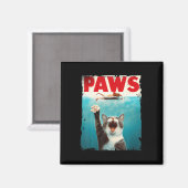 Paws Cat Mouse Parody Cat Shark Chasing Maus Kitt Magnet (Vorderseite/Rückseite)