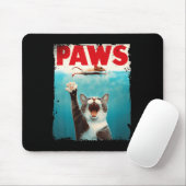 Paws Cat Mouse Parody Cat Shark Chasing Maus Kitt Mousepad (Mit Mouse)