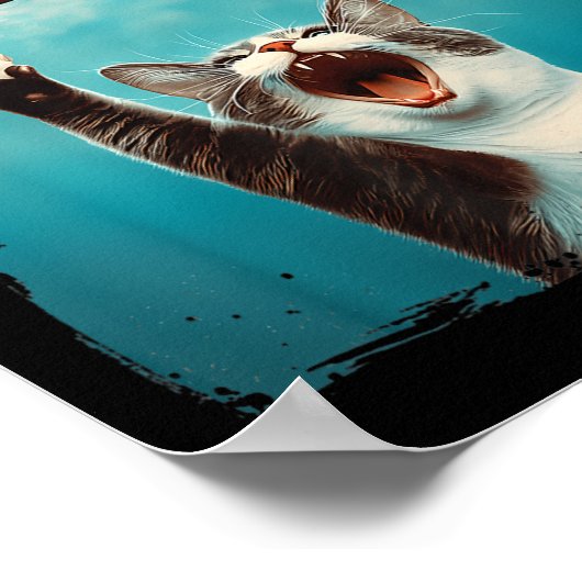 Paws Cat Mouse Parody Cat Shark Chasing Maus Kitt Poster (Ecke)