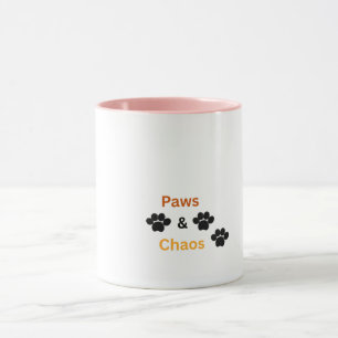 Paws & Chaos Lustiger Haustierliebhaber-Mug Tasse