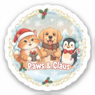 Paws & Claus Aufkleber
