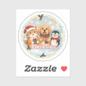 Paws & Claus Aufkleber (Blatt)