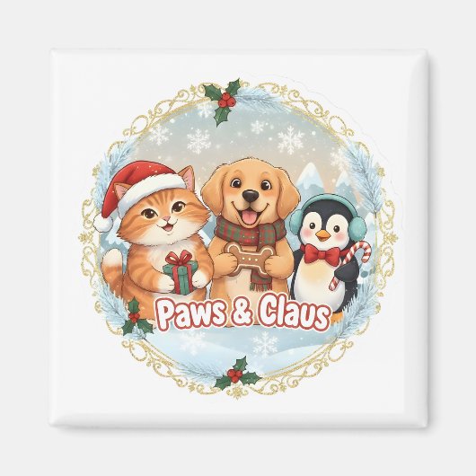 Paws & Claus Magnet (Vorne)